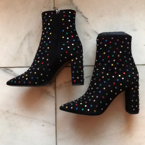 SOLD! Saint Laurent Betty Jeweled Booties - Picture 2 of 6